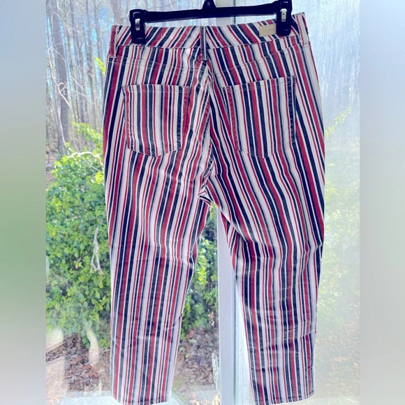 Skinny Girls Jeans 28/6 “Risk Taker” Red/White & Blue striped. EUC high rise. - Picture 5 of 11